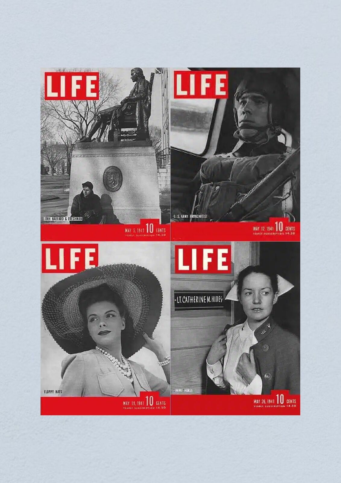 Life Magazine Lot of 4 Full Month of May 1941 5, 12, 19, 36 WWII ERA