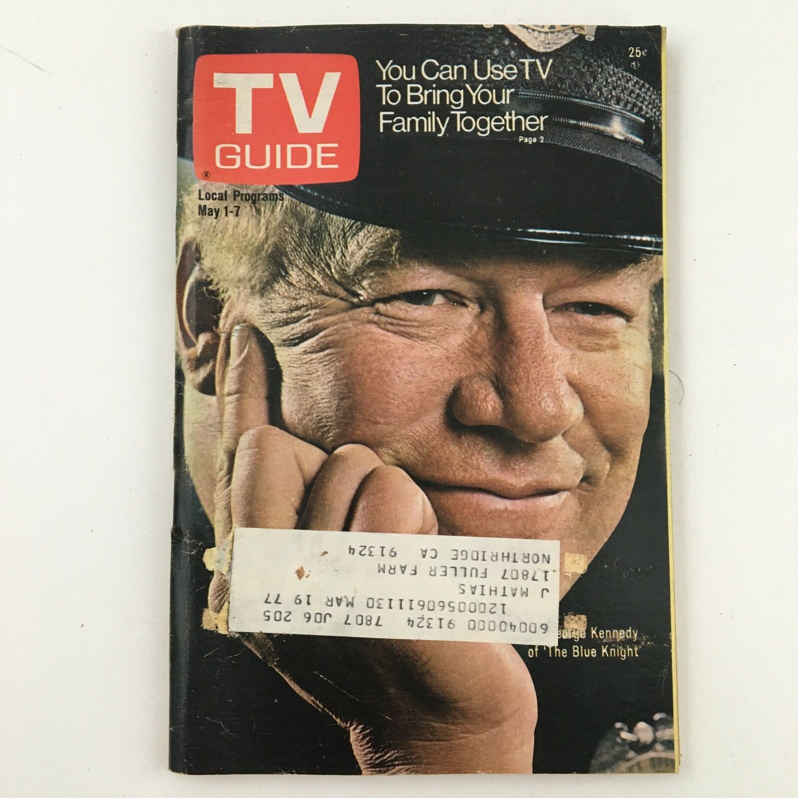 TV Guide Magazine May 1 1976  George Kennedy of The Blue Knight L.A. Edition