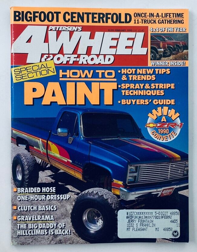 VTG Petersen's 4Wheel & Off-Road Magazine February 1990 BIGFOOT CENTERFOLD