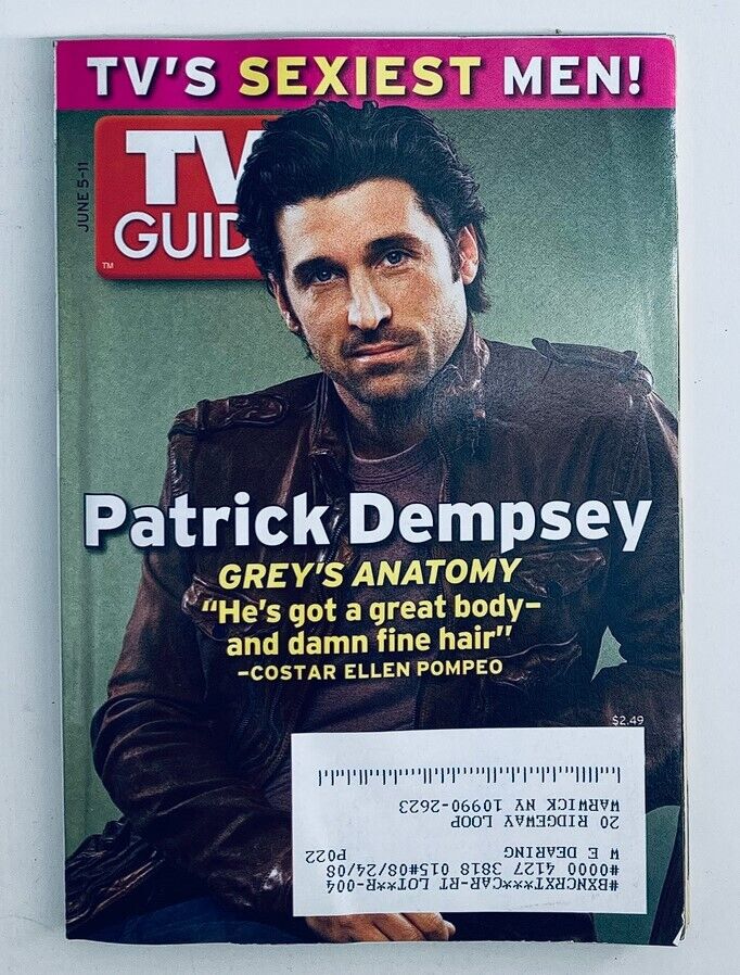 TV Guide Magazine June 5 2005 Patrick Dempsey Grey's Anatomy NY Metro Ed.