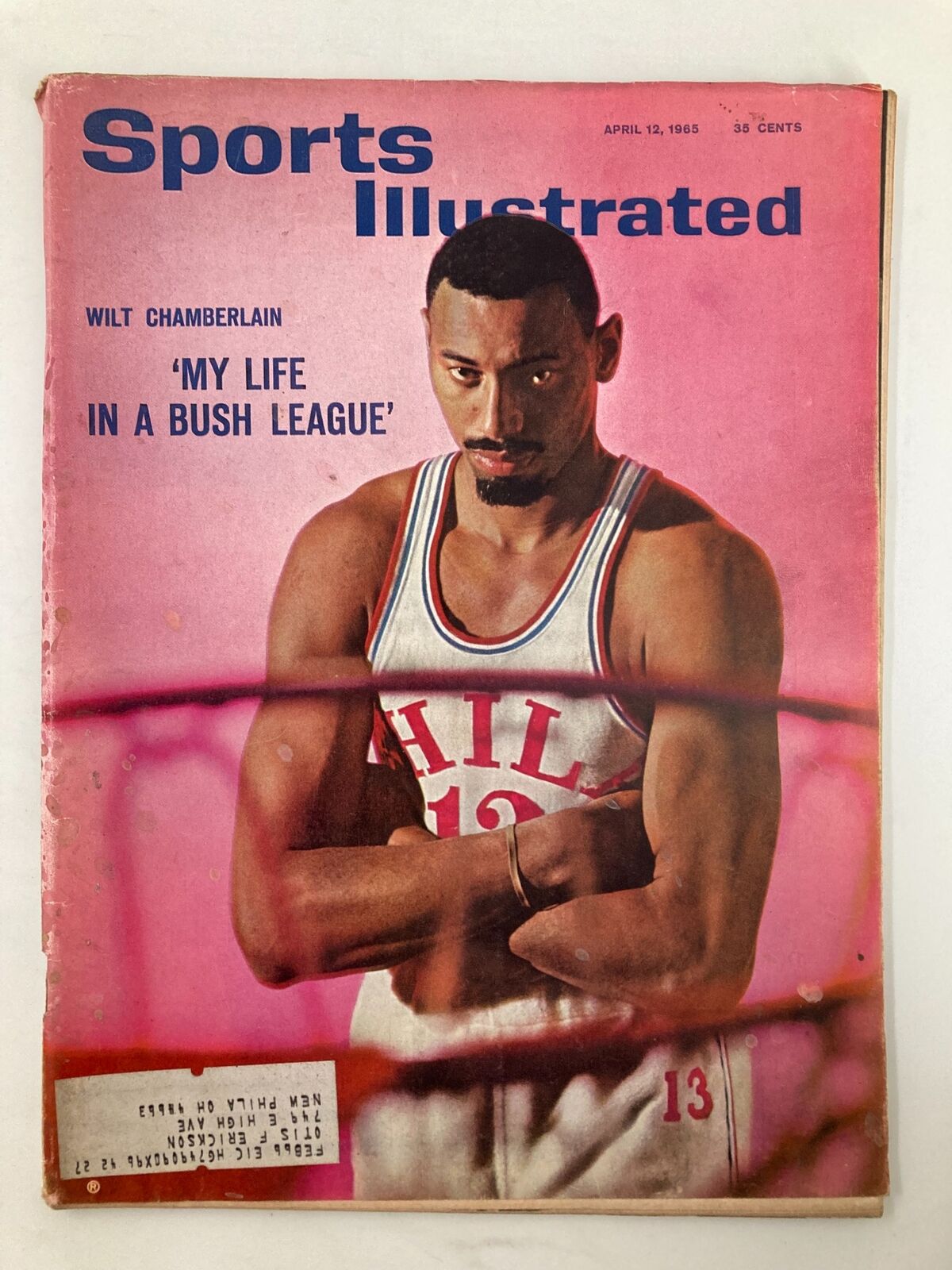 VTG Sports Illustrated Magazine April 12 1965 Wilt Chamberlain in a Bush League