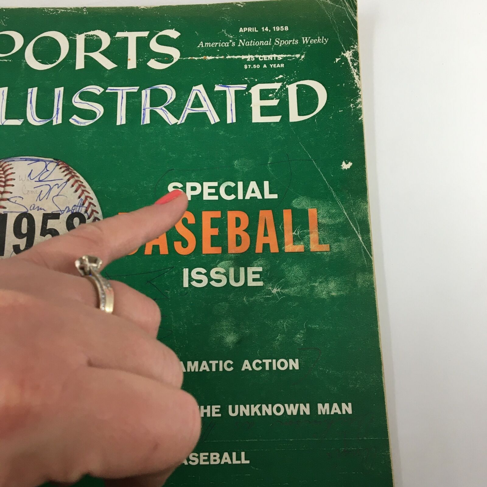 VTG Sports Illustrated Magazine April 14 1958 True State of Baseball No Label