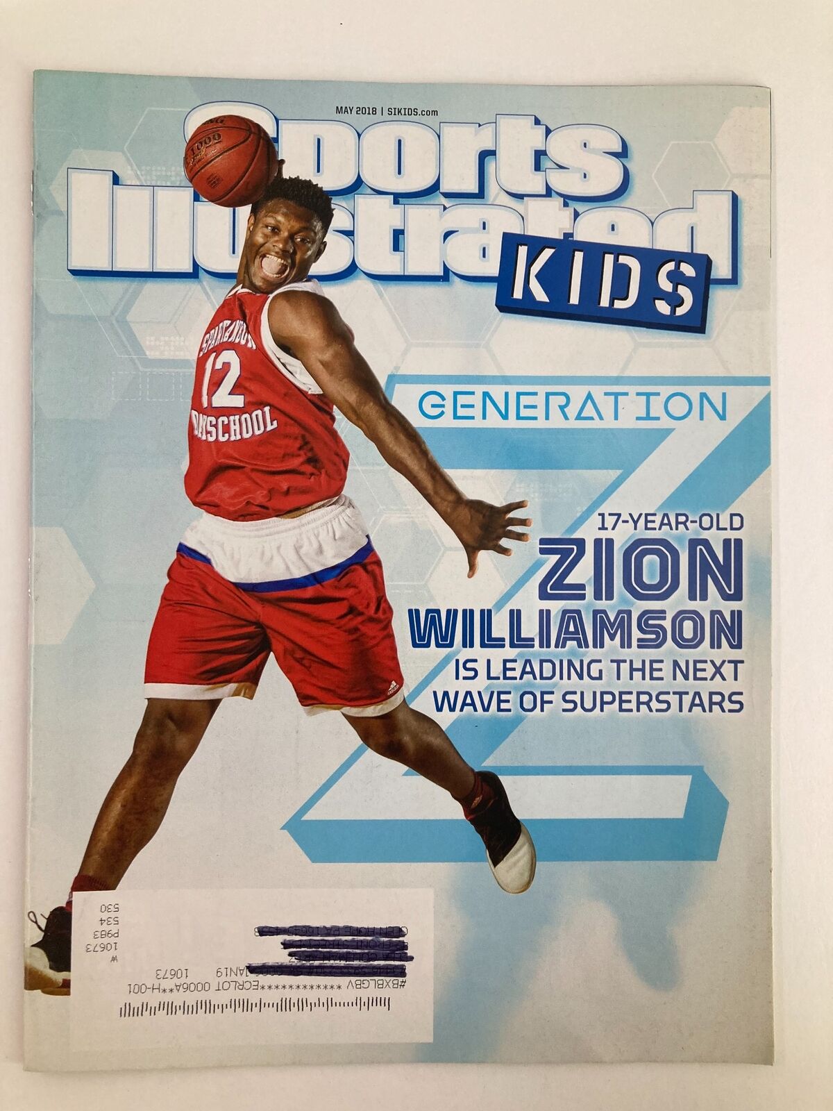 Sports Illustrated Kids Magazine May 2018 Vol 30 #4 Zion Williamson VG