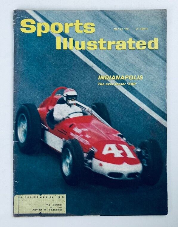 VTG Sports Illustrated Magazine May 29 1961 Vol 14 No. 21 Indianapolis 500