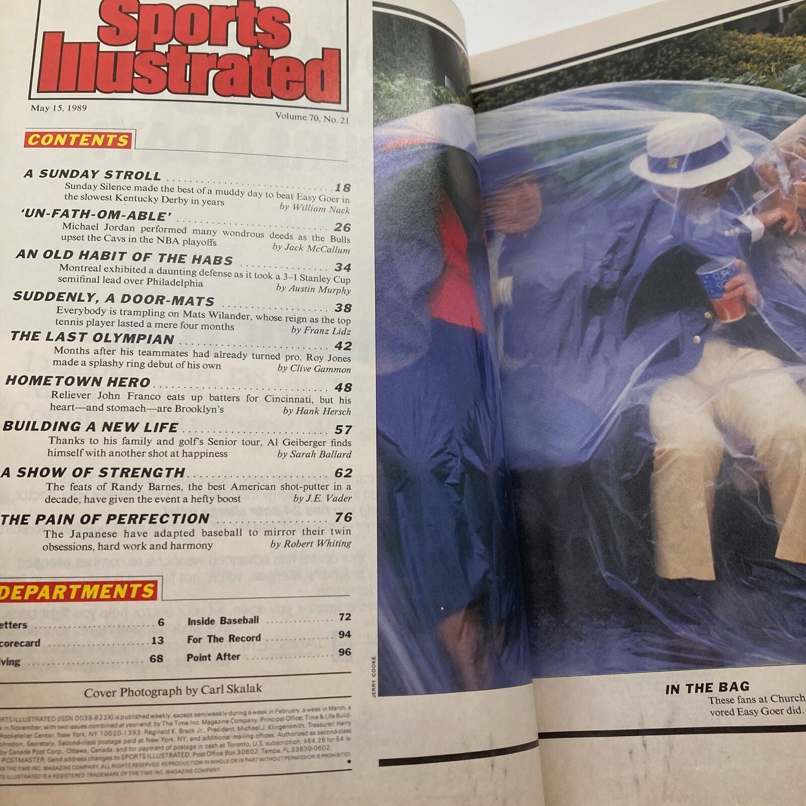 VTG Sports Illustrated Magazine May 15 1989 Vol 70 No. 21 Michael Jordan