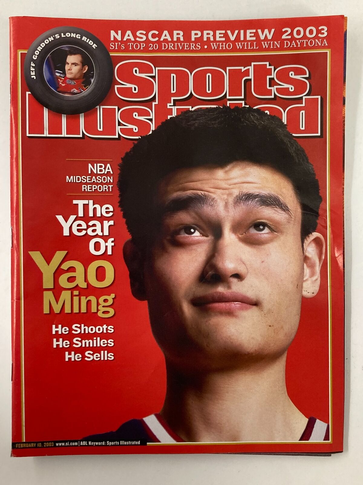 Sports Illustrated Magazine February 10 2003 Yao Ming and Jeff Gordon No Label