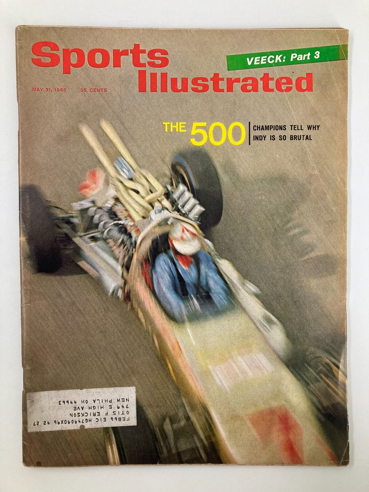 VTG Sports Illustrated Magazine May 31 1965 The 500 Why Indy Is So Brutal