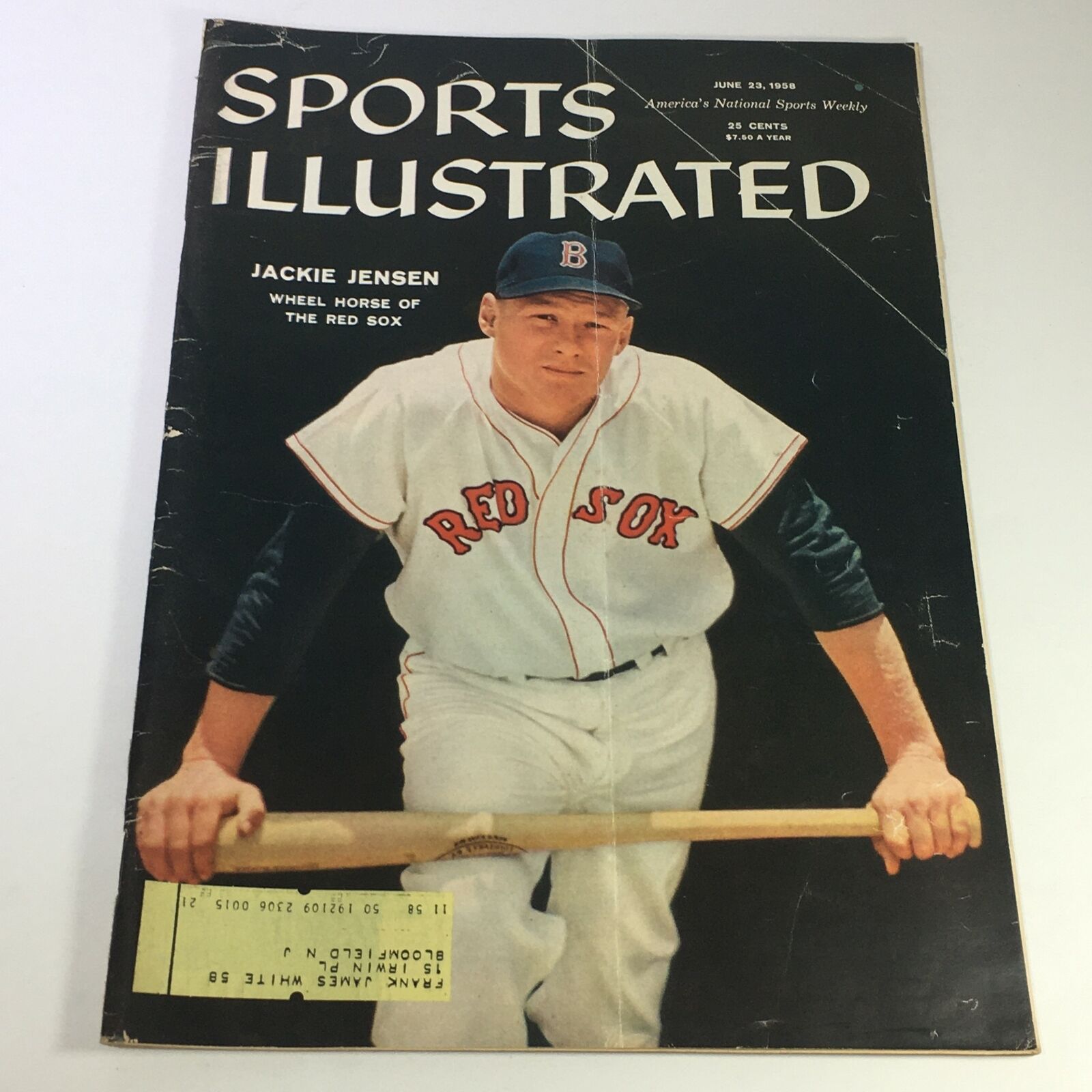 VTG Sports Illustrated Magazine June 23 1958 - Jackie Jensen of The Red Sox