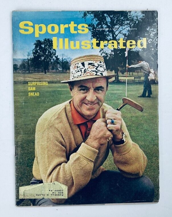 VTG Sports Illustrated Magazine December 15 1960 Vol 13 No. 33 Sam Snead