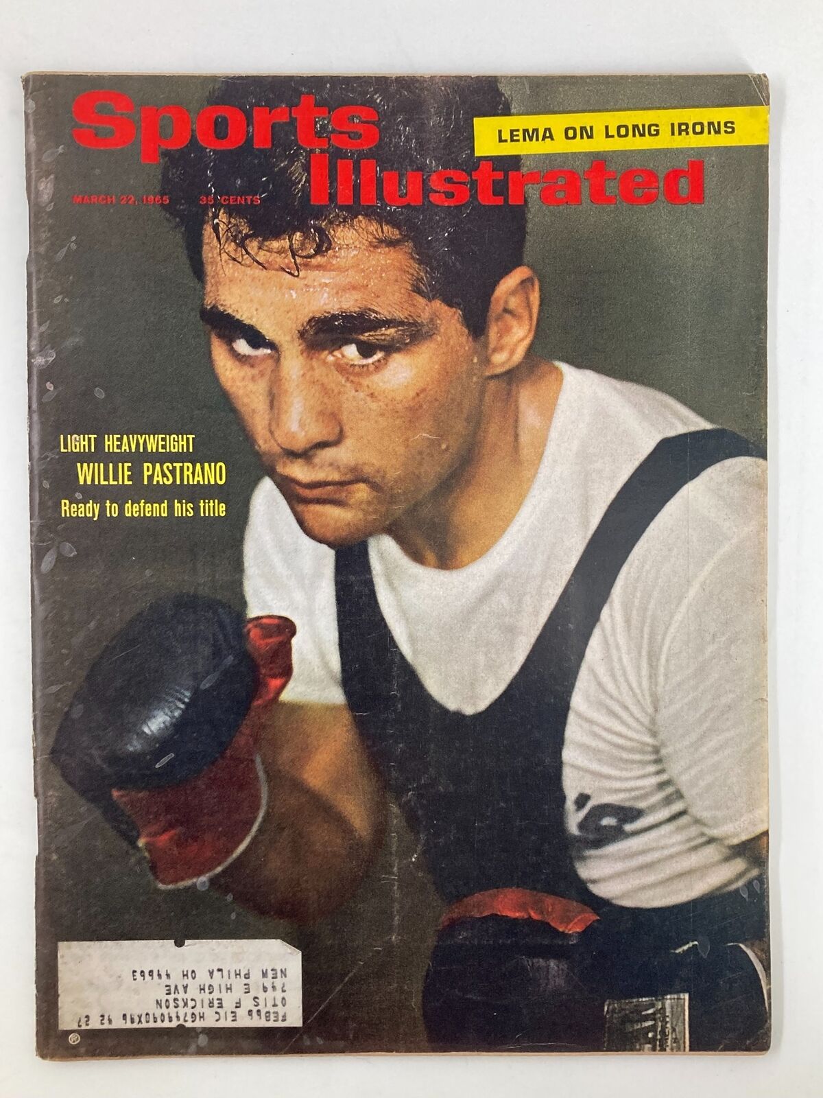 VTG Sports Illustrated Magazine March 22 1965 Light Heavyweight Willie Pastrano