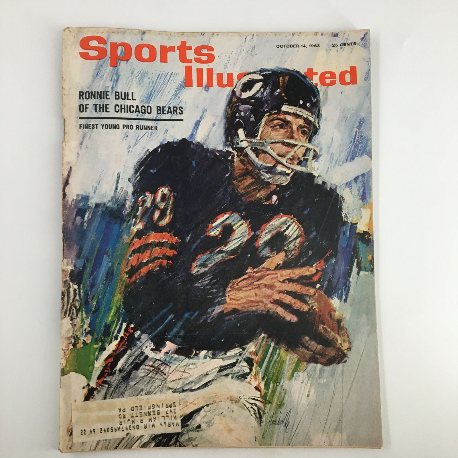 VTG Sports Illustrated Magazine October 14 1963 Ronnie Bull of the Chicago Bears