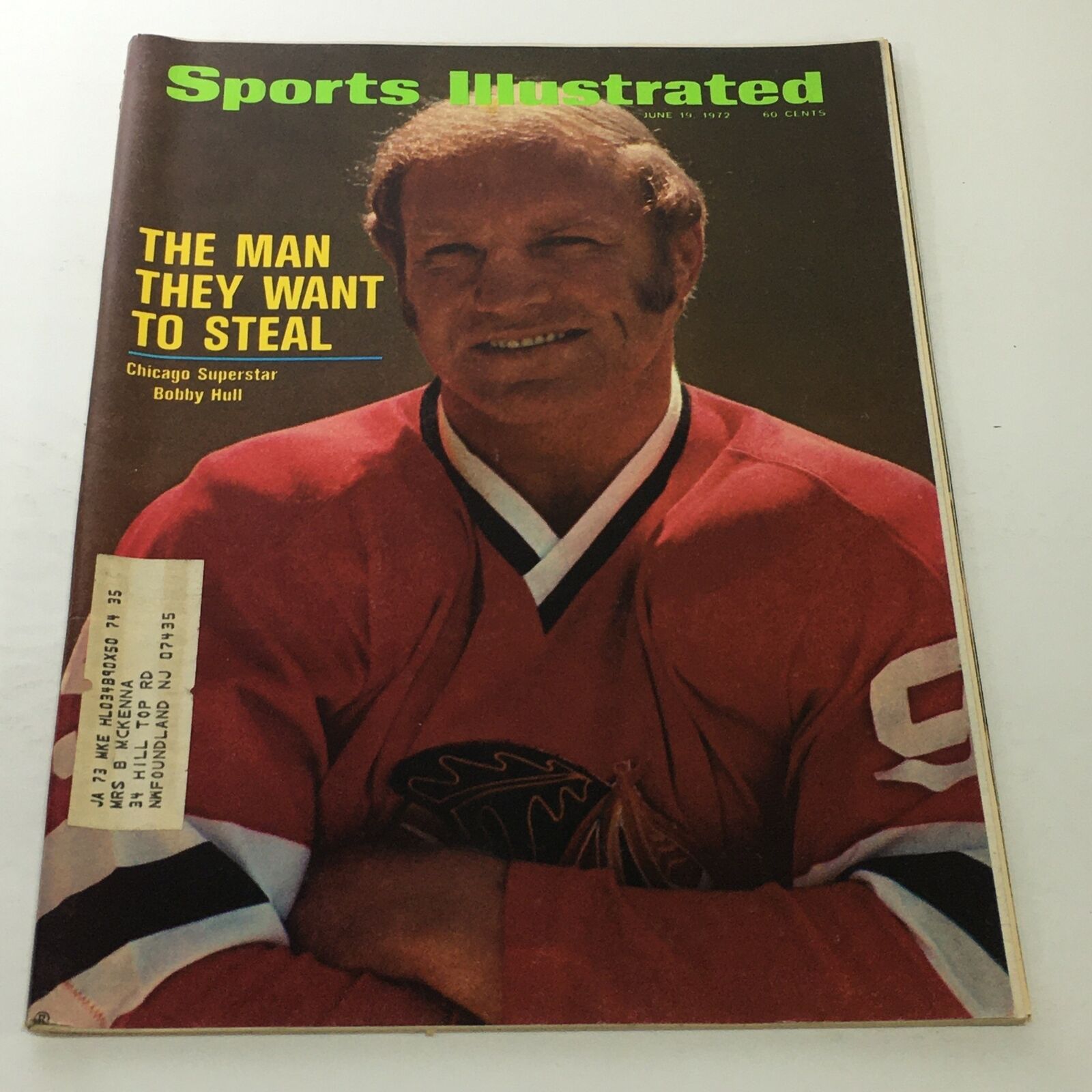 Sports Illustrated: June 19 1972 - Chicago Superstar Bobby Hull