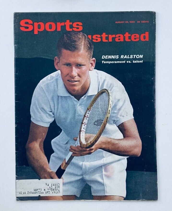 VTG Sports Illustrated Magazine August 26 1963 Vol 19 No. 9 Dennis Ralston