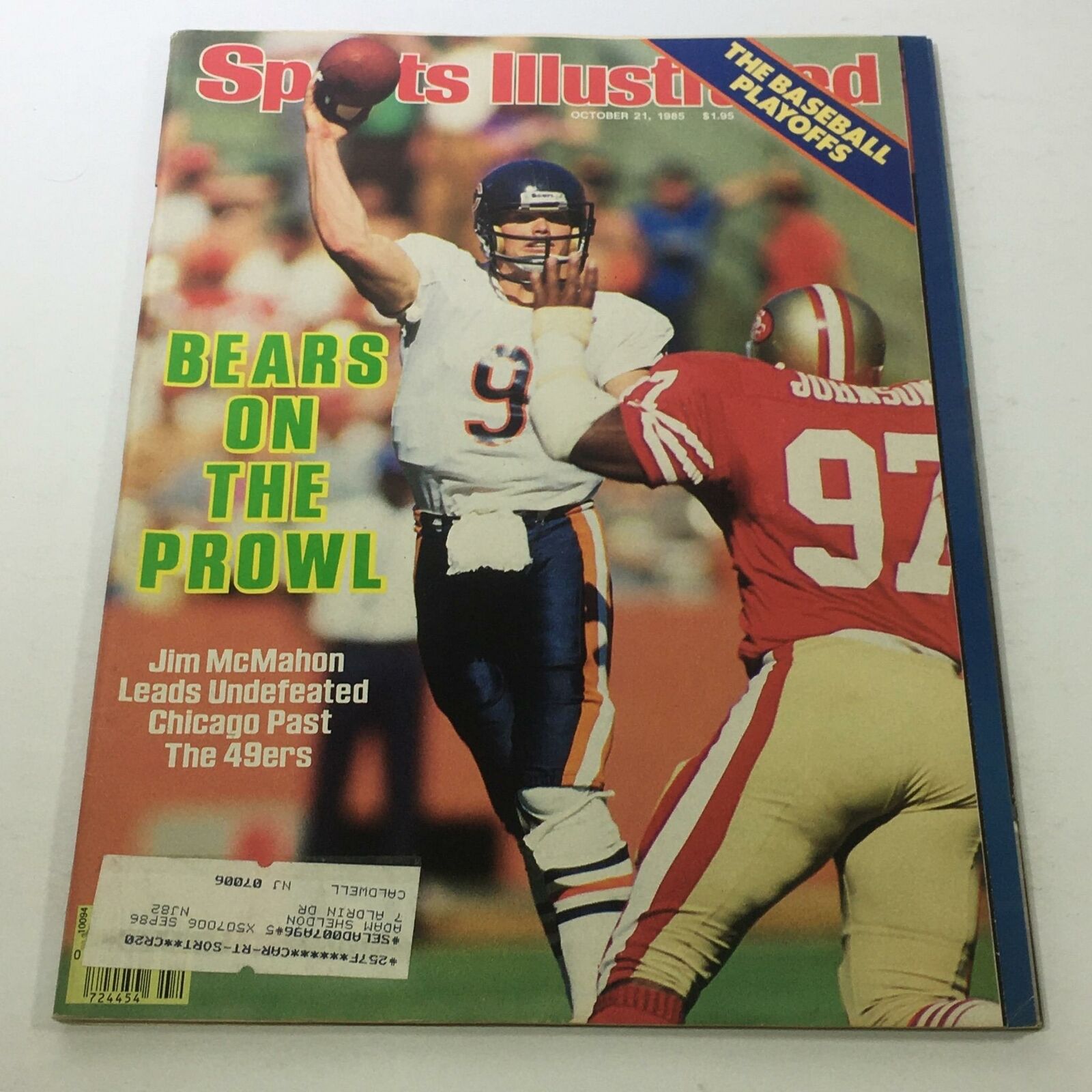 Sports Illustrated: October 21 1985 - Jim McMahon Leads Undefeated Chicago