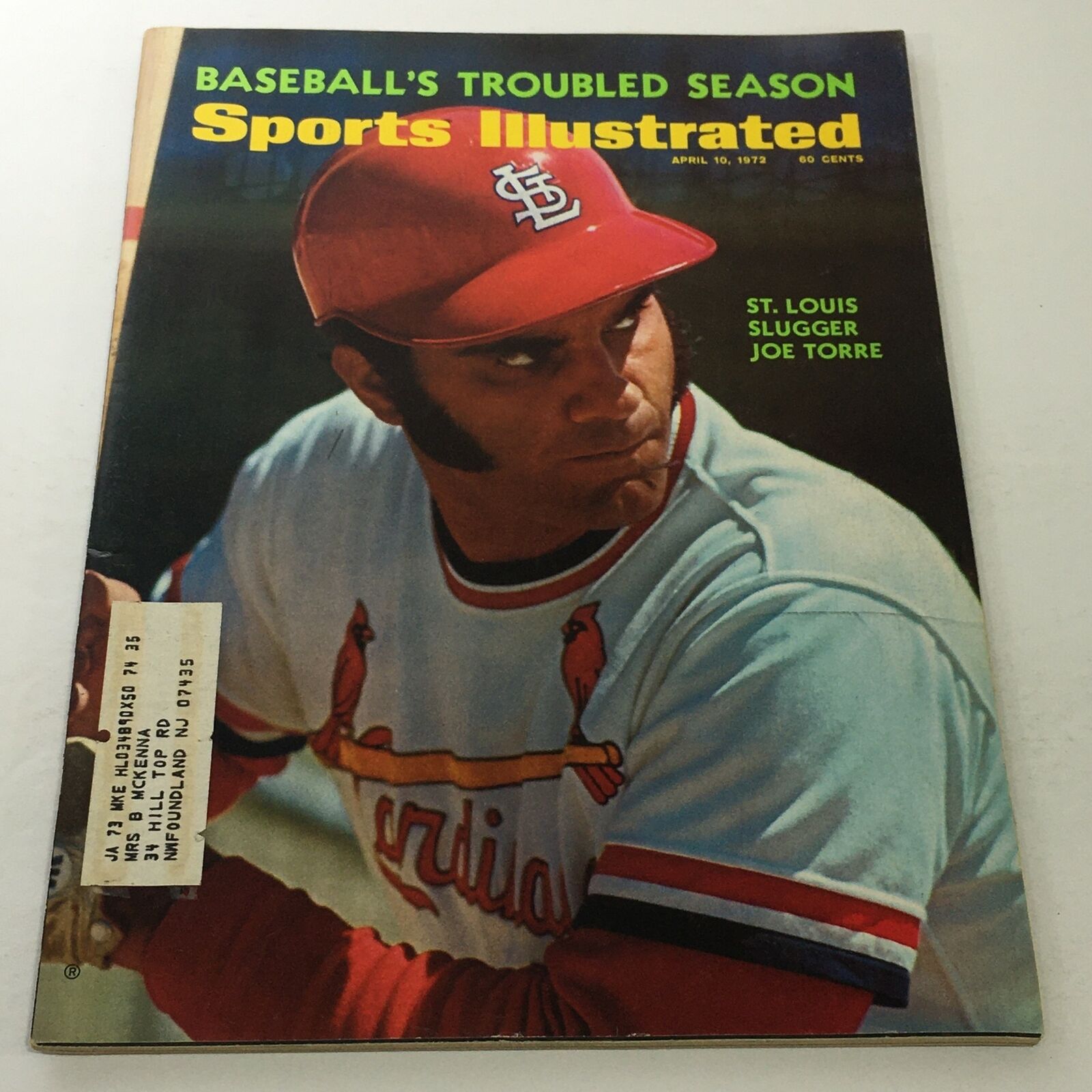 Sports Illustrated: April 10 1972 - St. Louis Slugger Joe Torre