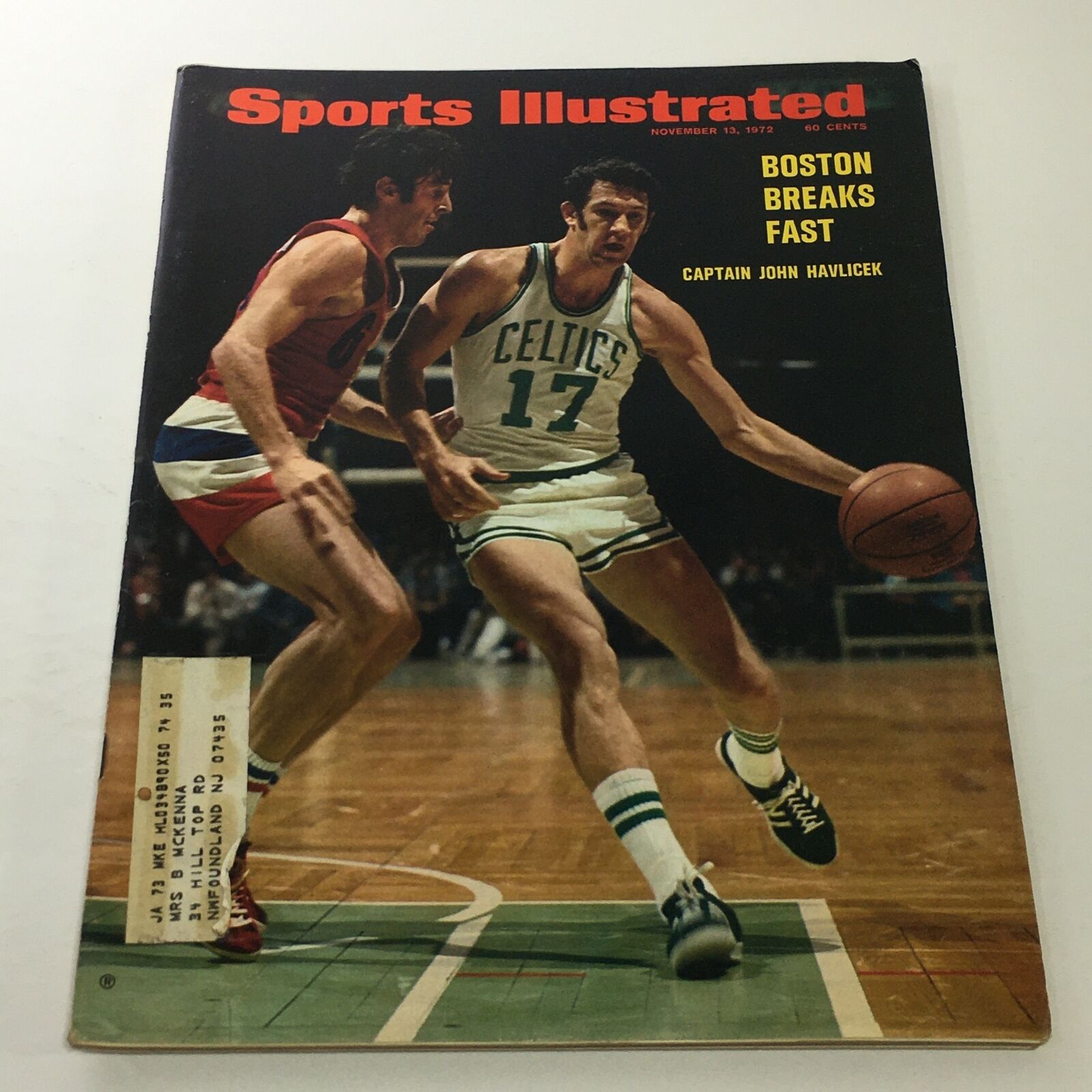 Sports Illustrated: November 13 1972 - Captain John Havlicek Boston Breaks Fast