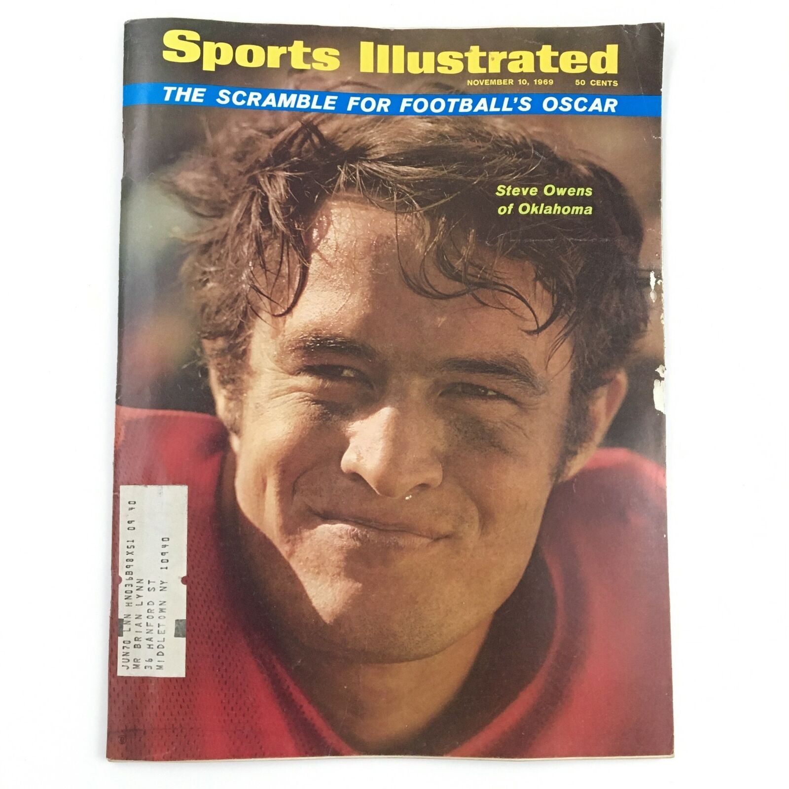 Sports Illustrated Magazine November 10 1969 NFL Steve Owens of Oklahoma