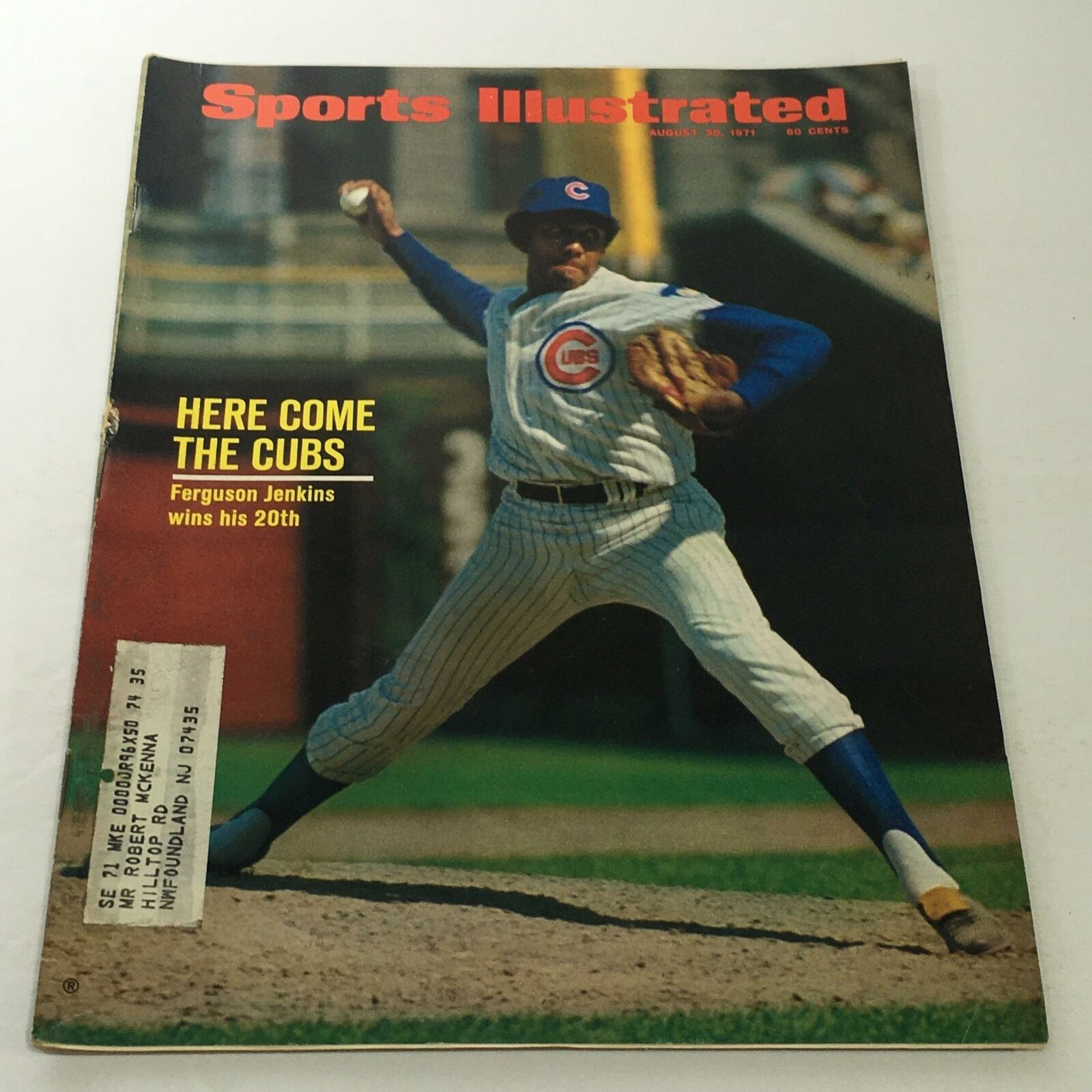 Sports Illustrated: August 30 1971 - Cubs' Ferguson Jenkins Wins His 20th