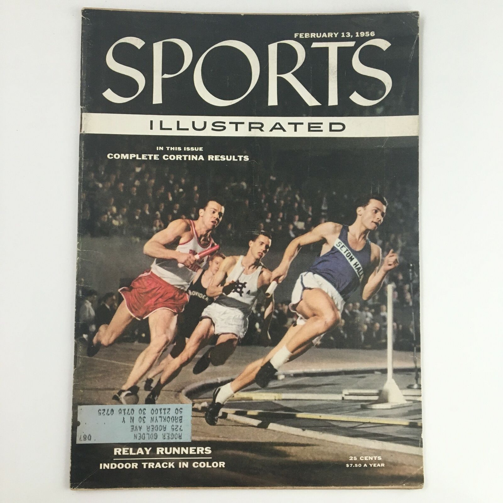 Sports Illustrated Magazine February 13 1956 Relay Runners Indoor Track in Color