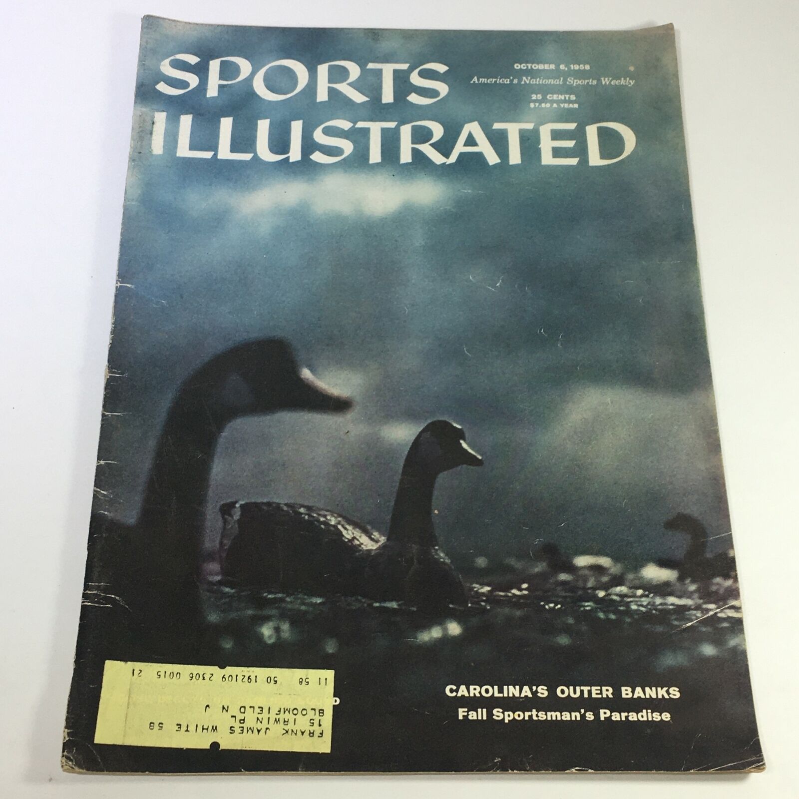 VTG Sports Illustrated Magazine October 6 1958 - Carolina's Outer Banks