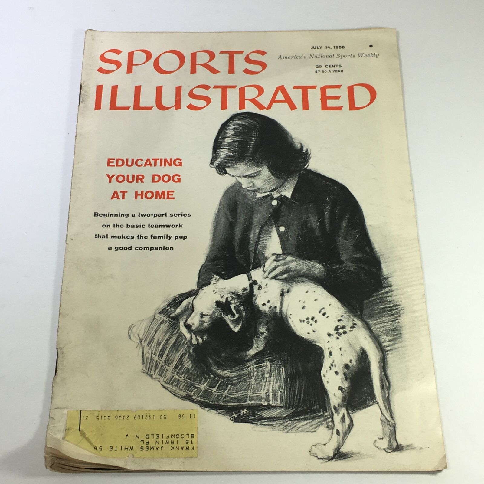 VTG Sports Illustrated Magazine July 14 1958 - Educating Your Dog At Home