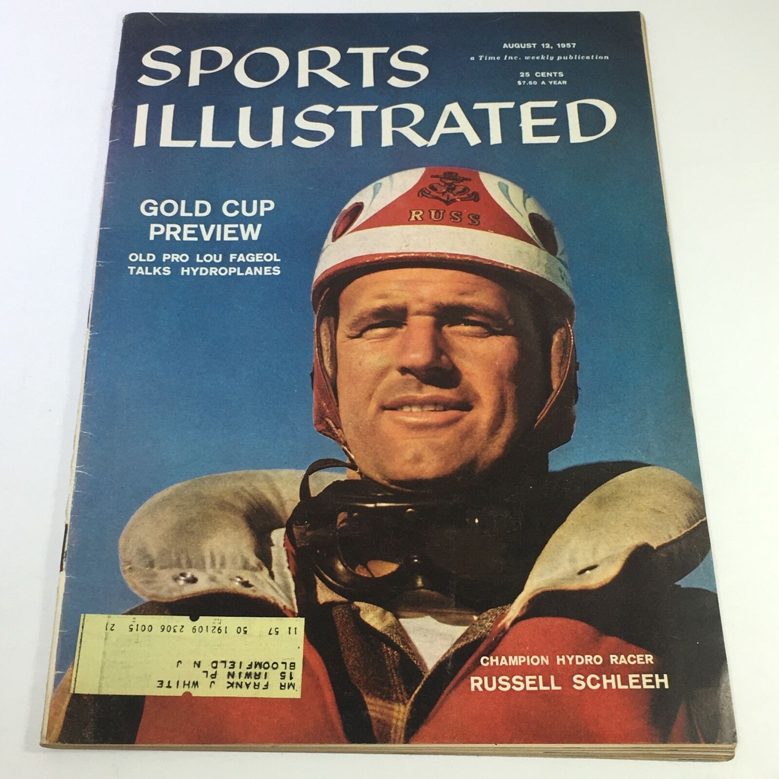 VTG Sports Illustrated Magazine August 12 1957 - Russel Schleeh Hydro Racer