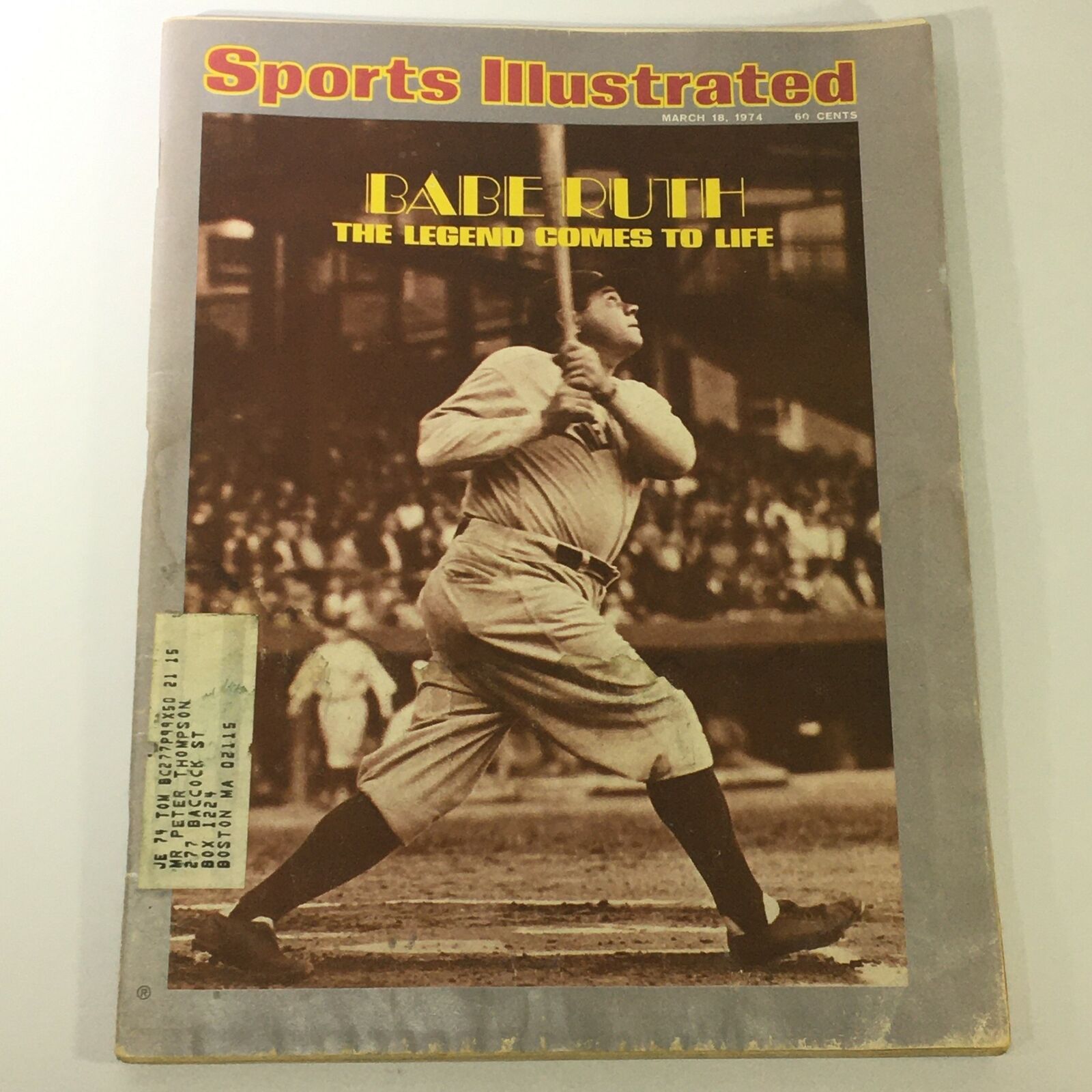 VTG Sports Illustrated Magazine March 18 1974 MLB George Herman "Babe" Ruth Jr.