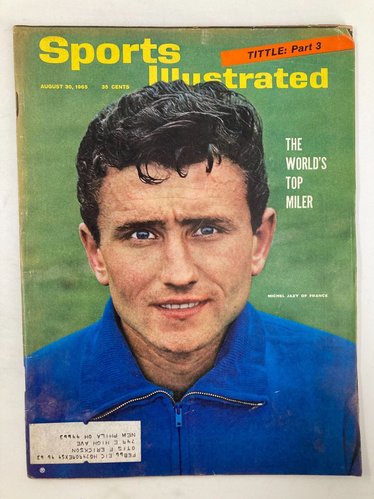 VTG Sports Illustrated Magazine August 30 1965 Michel Lazy of France