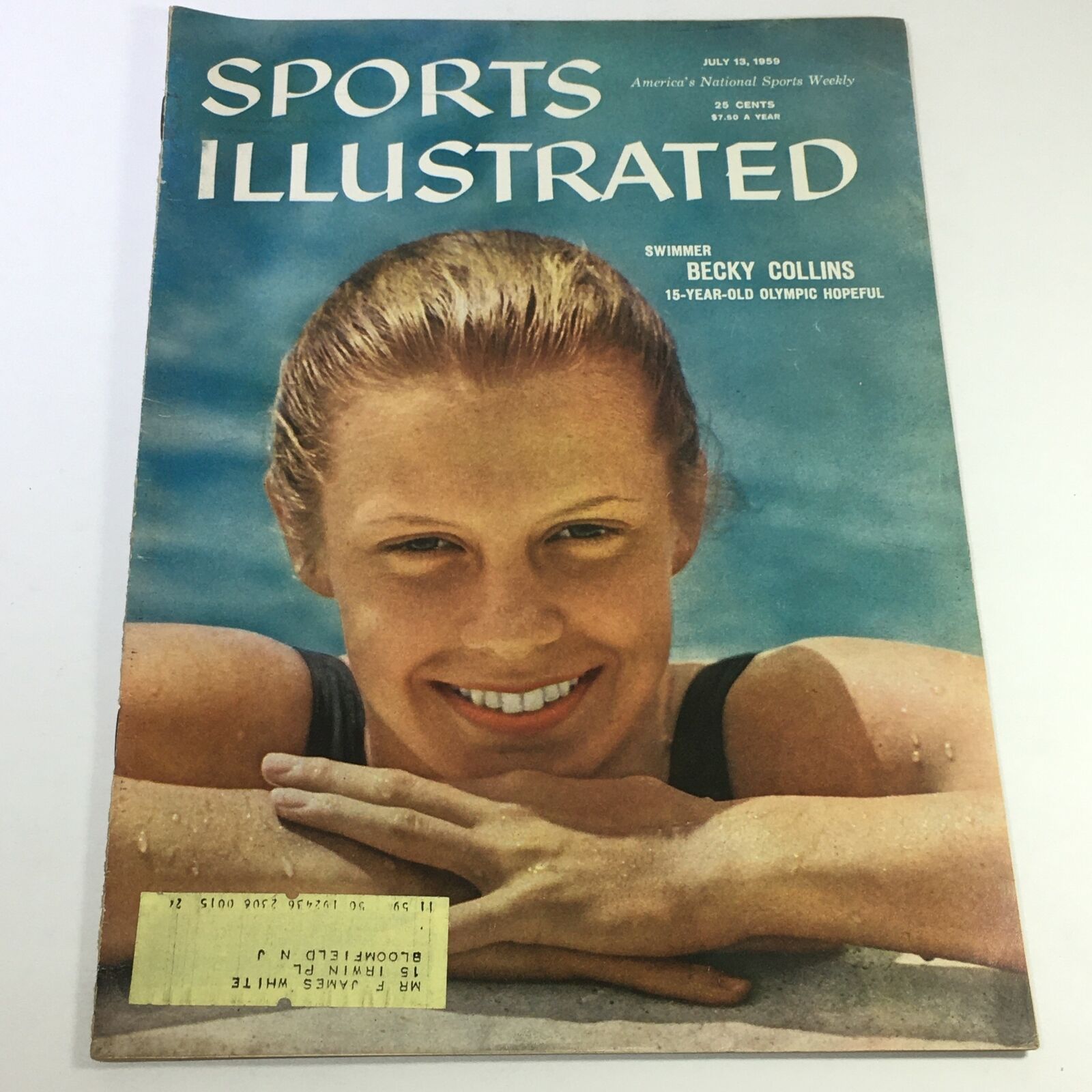 VTG Sports Illustrated Magazine July 13 1959 - Swimmer Becky Collins