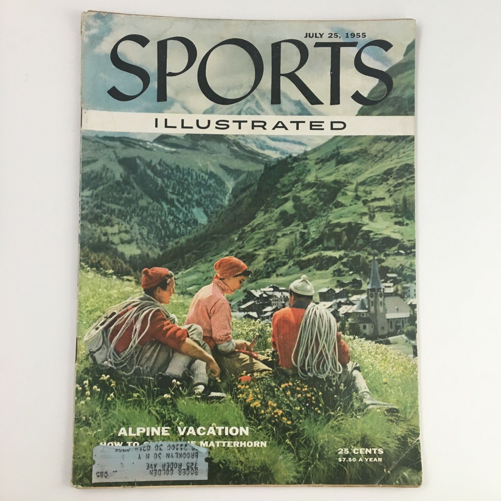 Sports Illustrated Magazine July 25 1955 The Matterhorn in Alpine Vacation