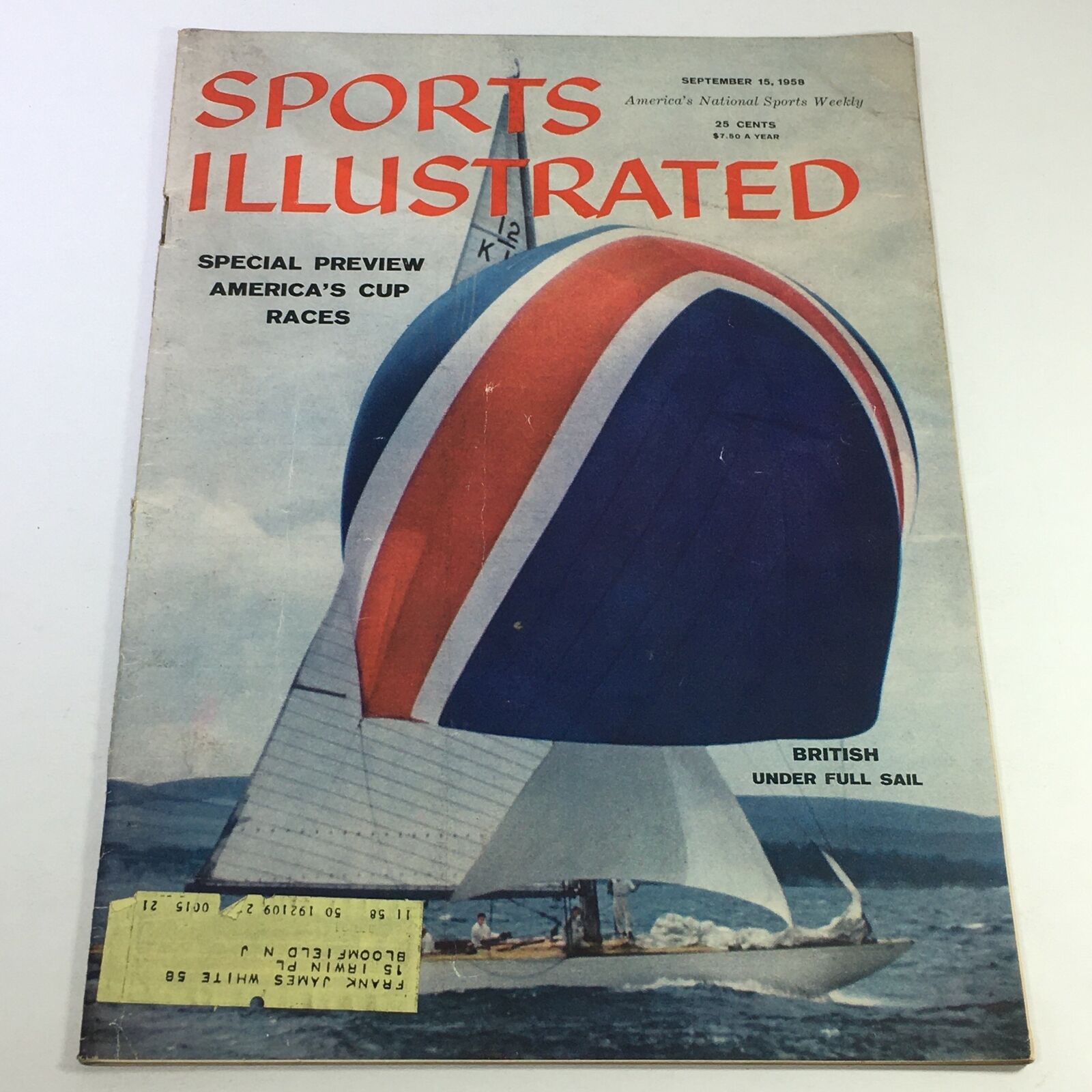 VTG Sports Illustrated Magazine September 15 1958 - British Under Full Sail