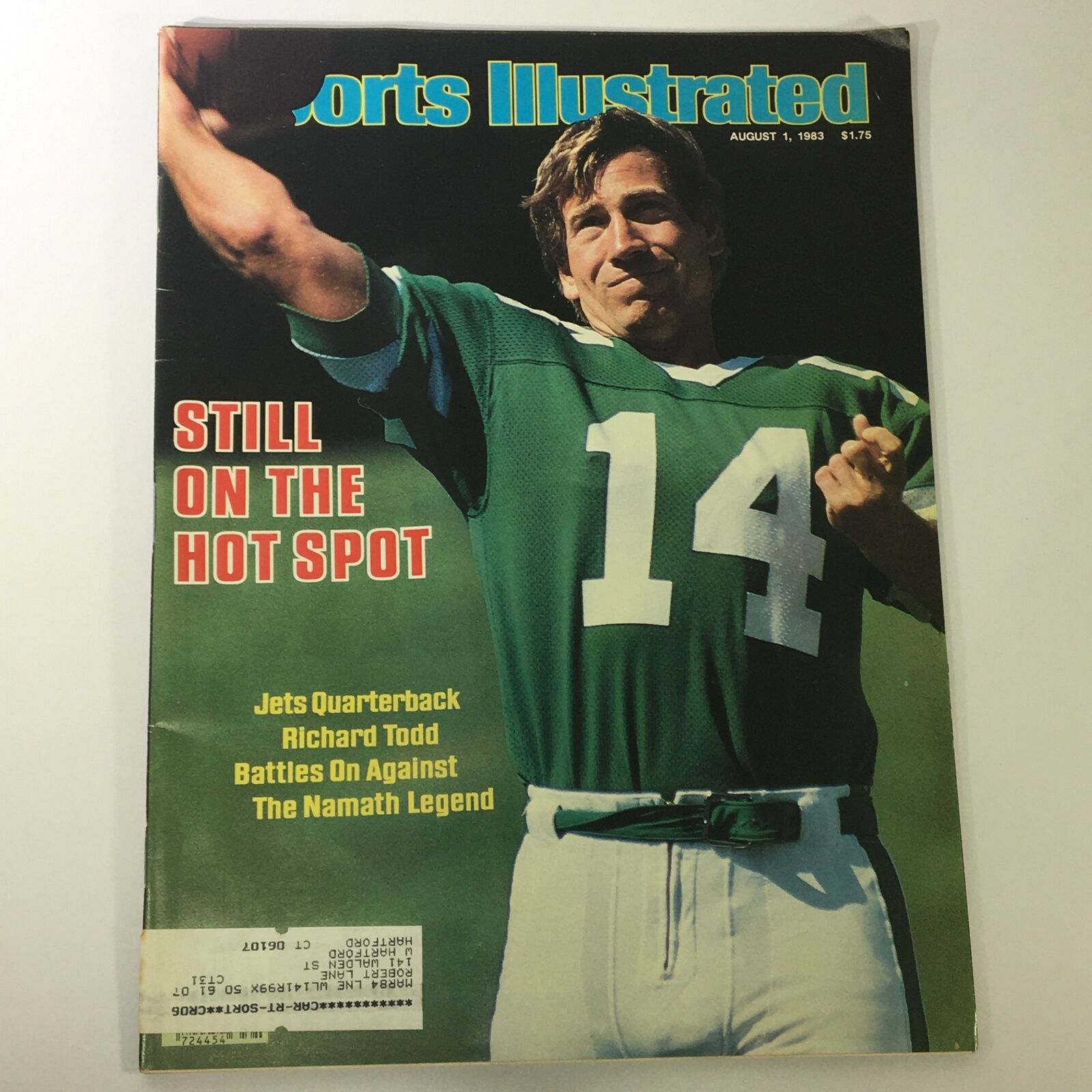 VTG Sports Illustrated Magazine August 1 1983 Jets Quarterback Richard Todd