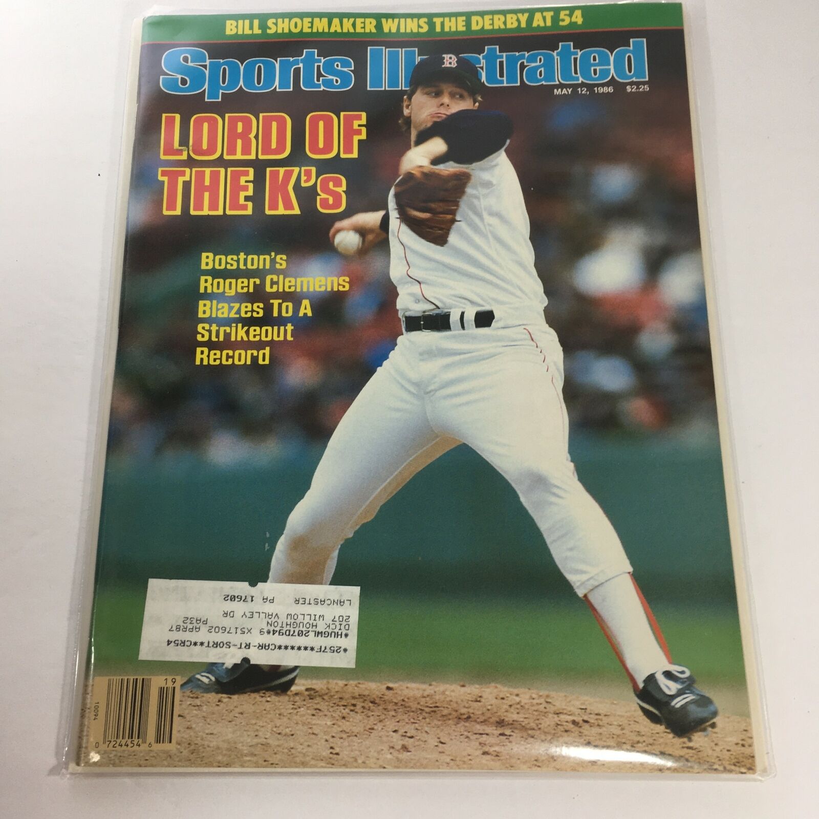 Sports Illustrated: May 12 1986 - Boston's Roger Clemens Blazes To A Strikeout