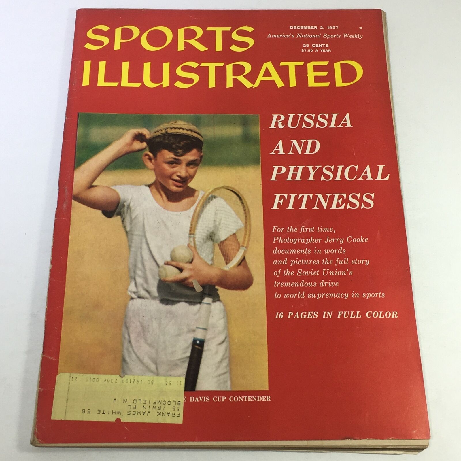 VTG Sports Illustrated Magazine December 2 1957 - Future Davis Cup Contender