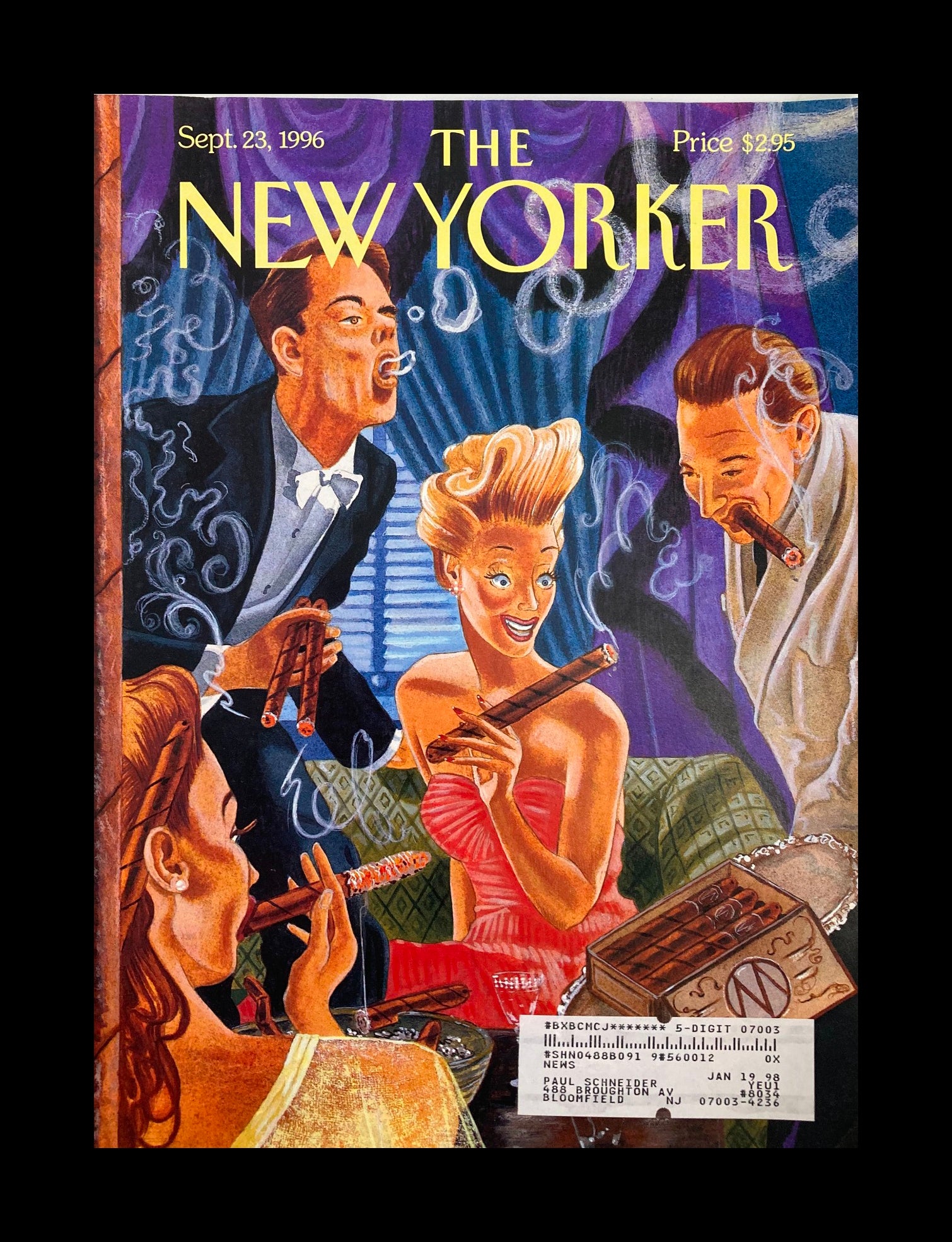 COVER ONLY The New Yorker September 23 1996 Social Lights by M. Scott Miller