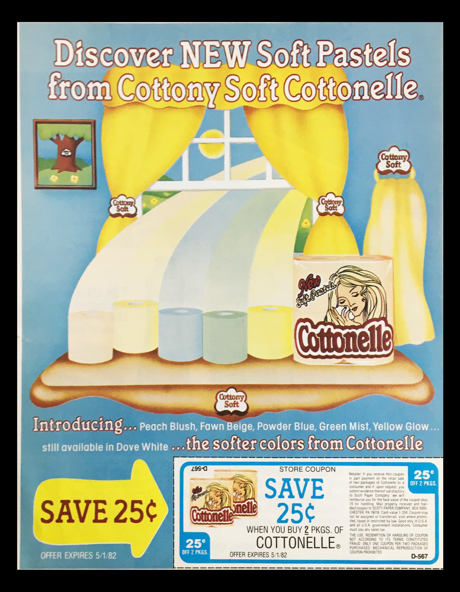 1982 Cottony Soft Cottonelle Circular Coupon Advertisement