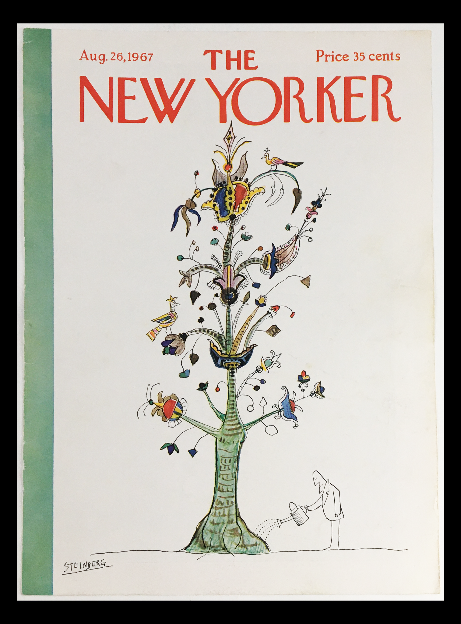 COVER ONLY The New Yorker August 26 1967 Full Cover Theme by Saul Steinberg