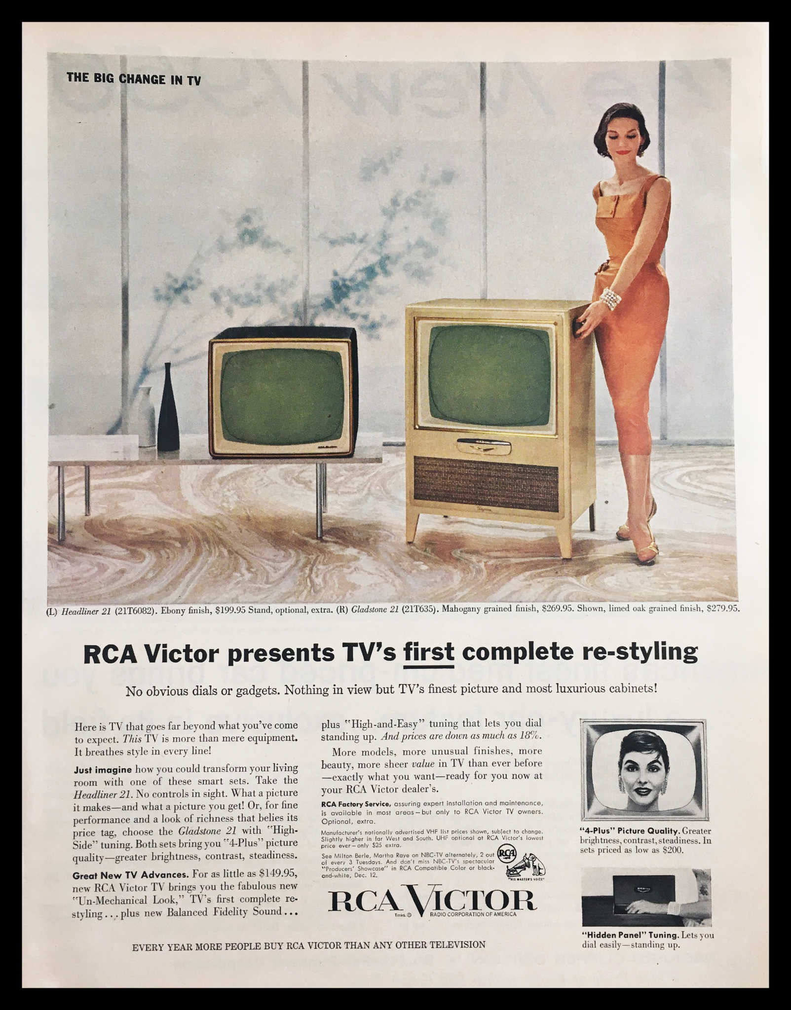 1960s  RCA Victor Radio Corporation Vintage Print Ad