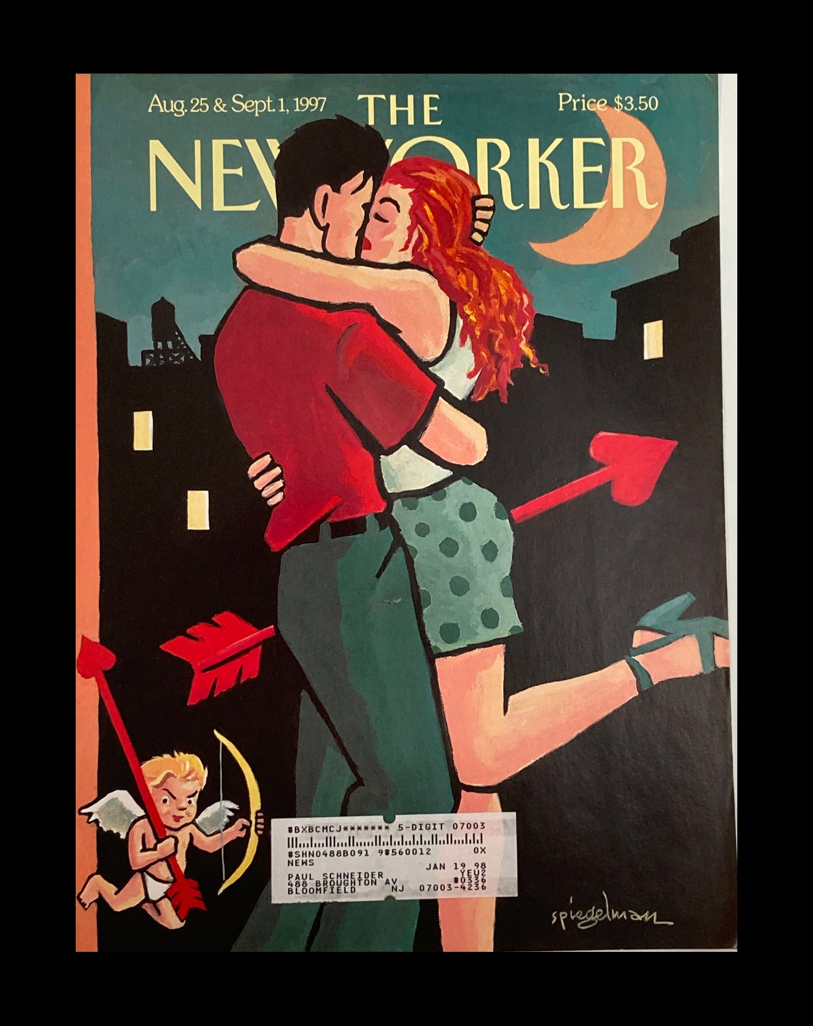 COVER ONLY The New Yorker August 25 1997 Beau and Eros by Art Spiegelman