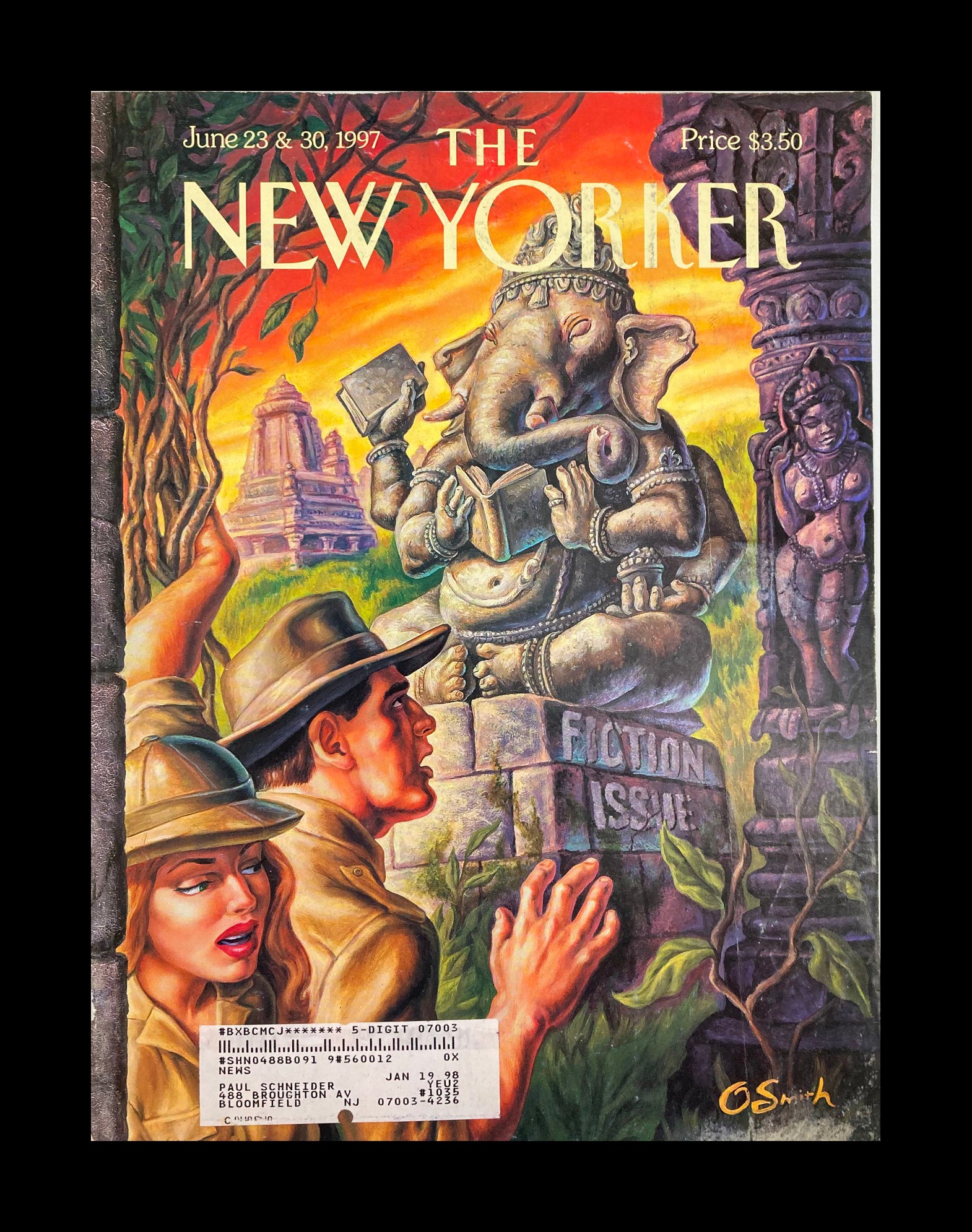 COVER ONLY The New Yorker June 23 1997 The Elephantine Prophecy by Owen Smith