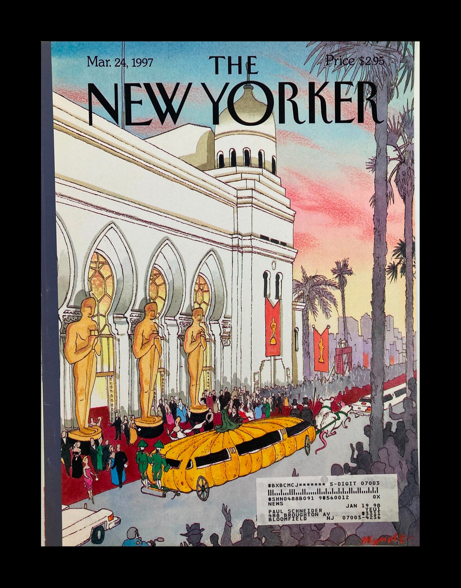 COVER ONLY The New Yorker March 24 1997 The Big Night by Lawrence Mynott