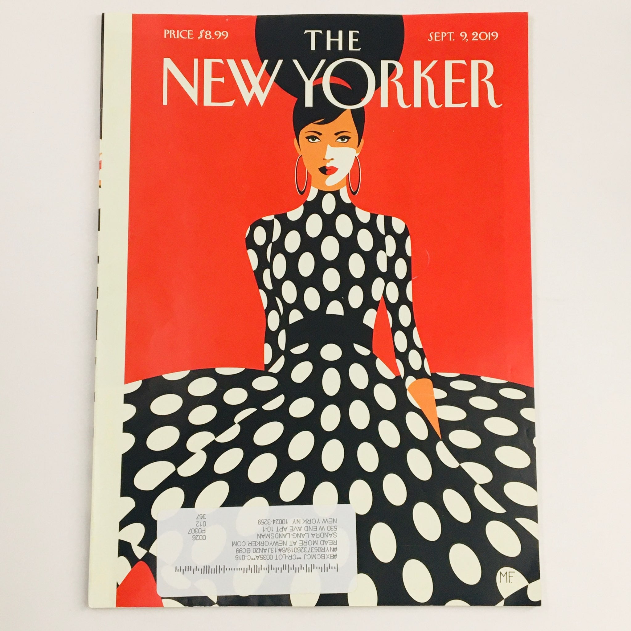 The New Yorker September 9 2019 Full Magazine Theme Cover by Malika Favre VG