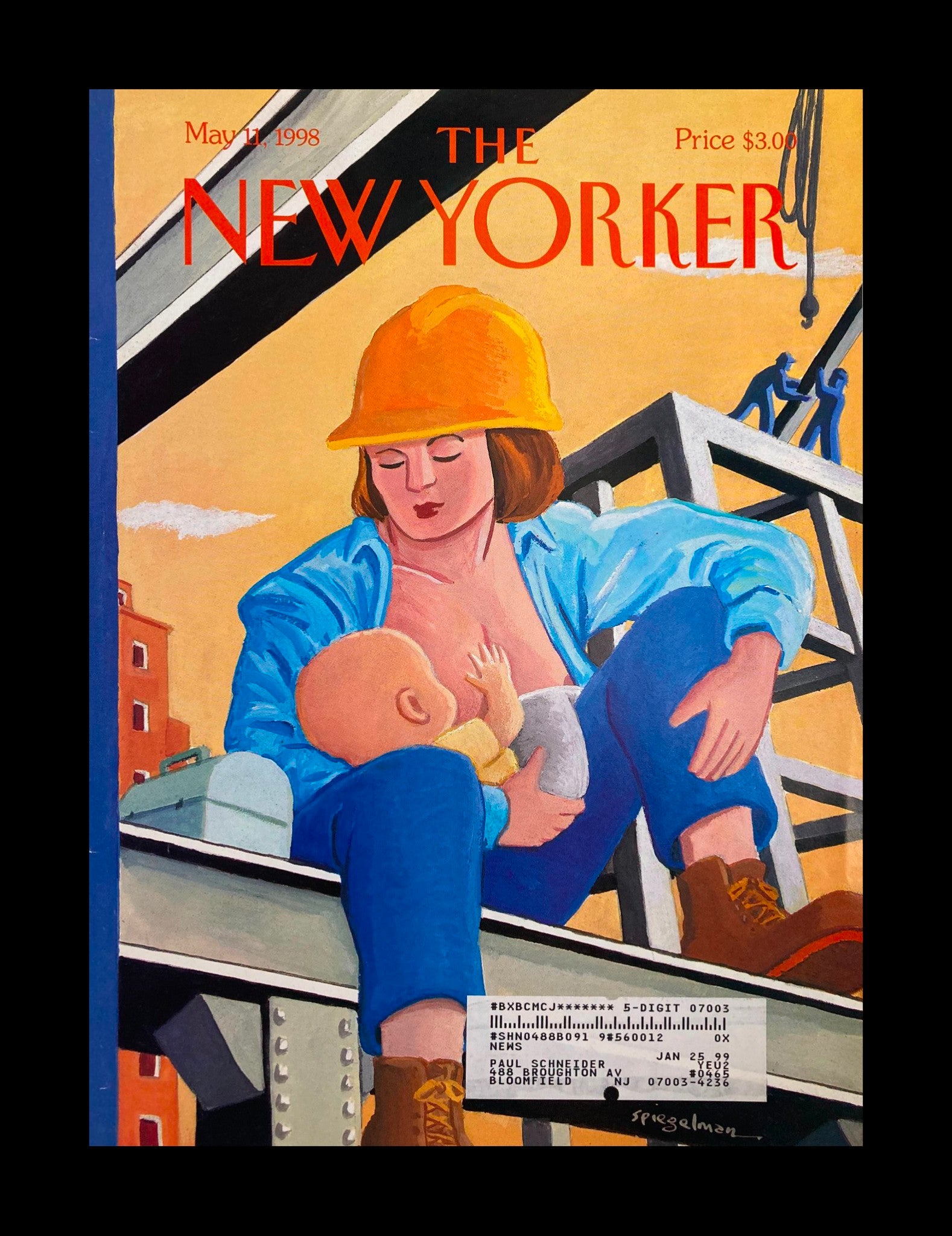 COVER ONLY The New Yorker May 11 1998 Lunch Breaks by Art Spiegelman