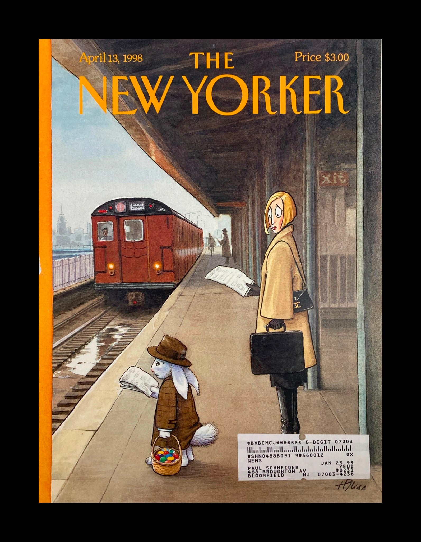 COVER ONLY The New Yorker April 13 1998 Another Day, Another Egg by Harry Bliss