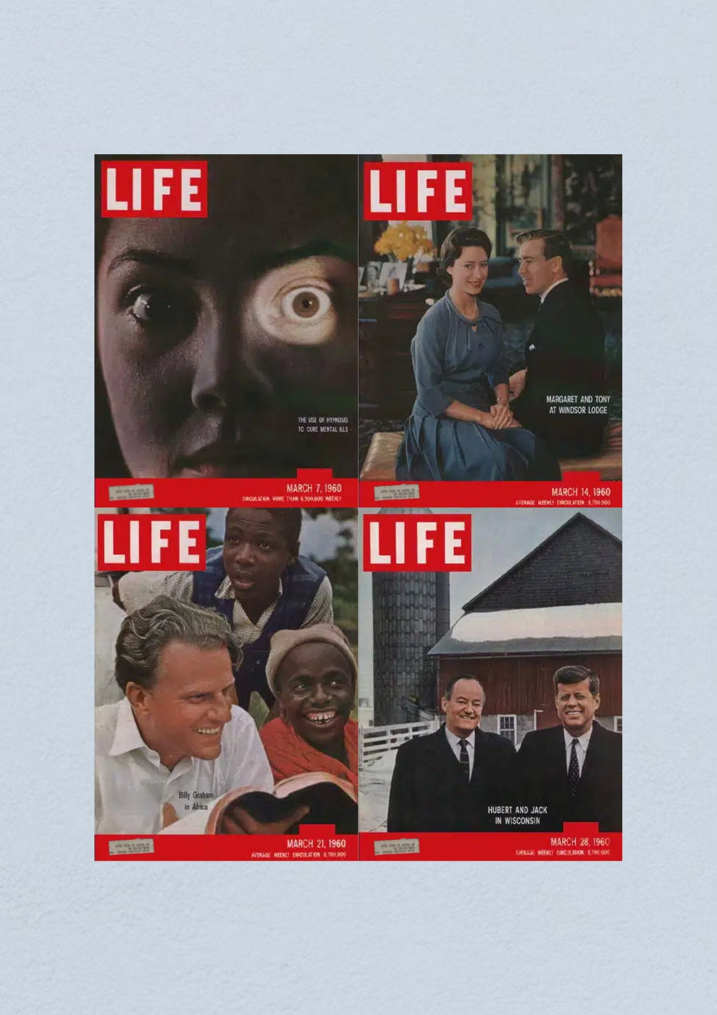 Life Magazine Lot of 4 Full Month March 1960 7, 14, 21, 28 Civil Rights Era