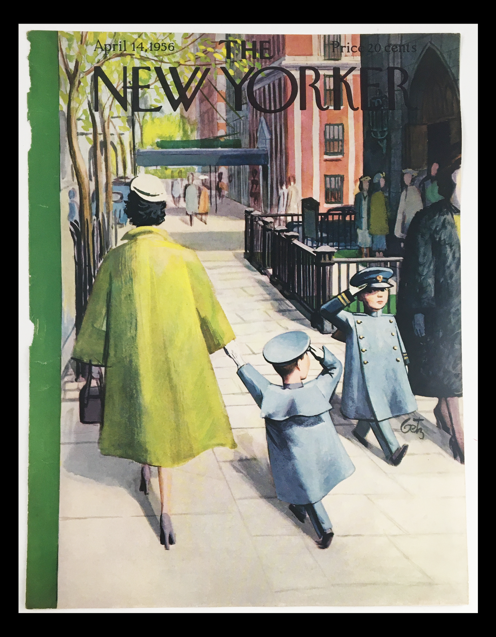 COVER ONLY The New Yorker April 14 1956 Full Cover Theme by Arthur Getz