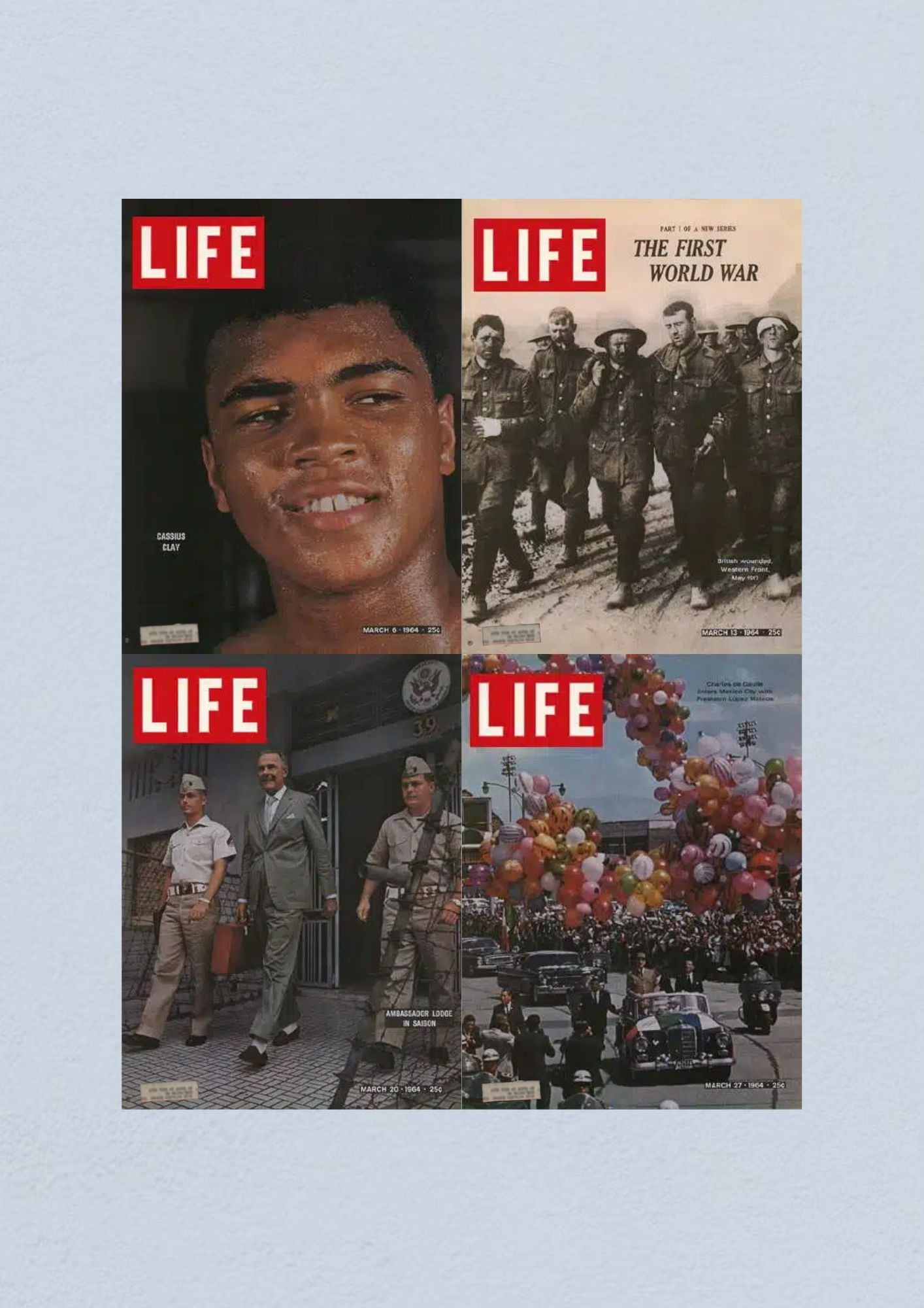 Life Magazine Lot of 4 Full Month March 1964 6, 13, 20, 27 Civil Rights Era