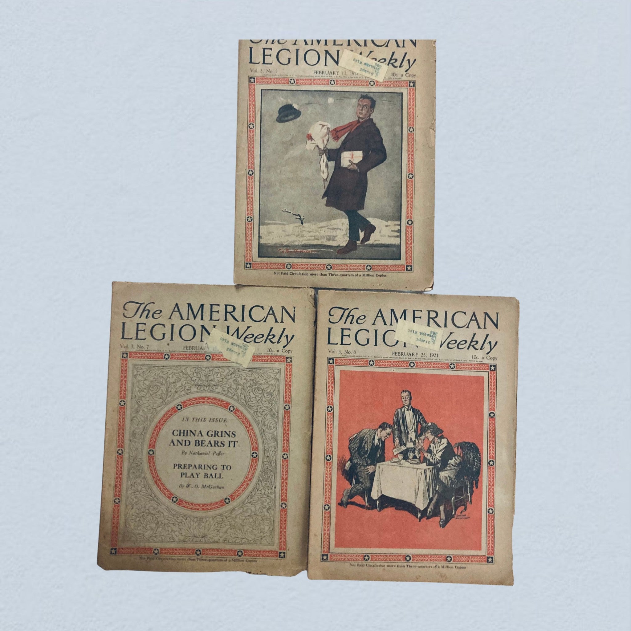 Lot of 40 VTG The American Legion Weekly Magazine January, December 1921