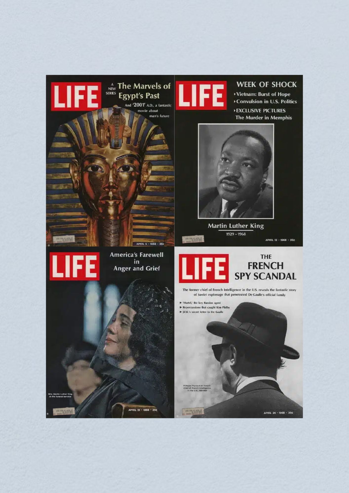 Life Magazine Lot of 4 Full Month April 1968 5,12,19,26 MLK Martin Luther King