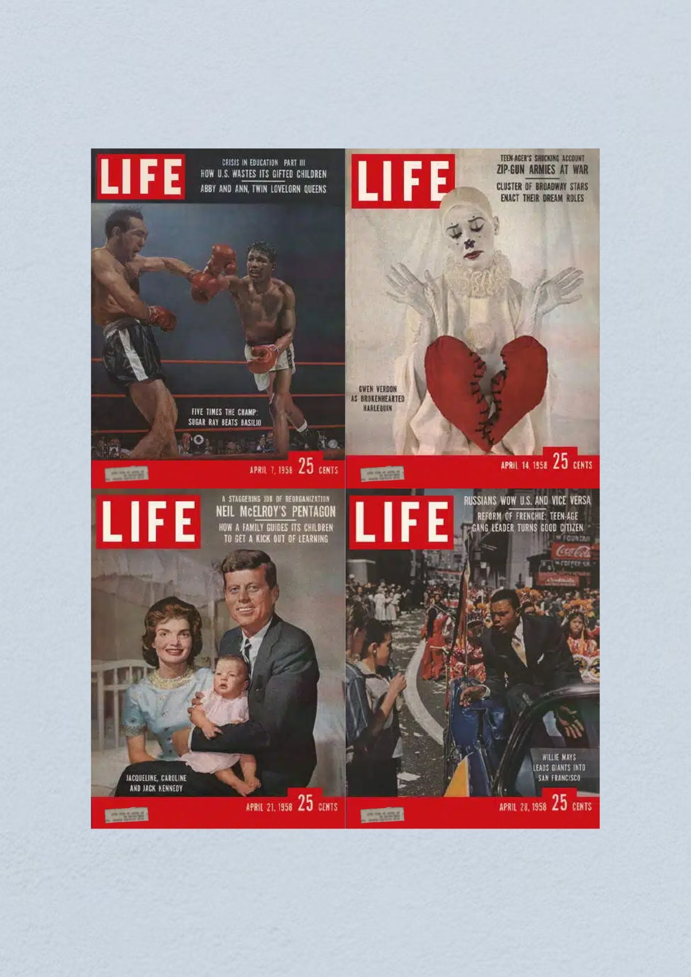 Life Magazine Lot of 4 Full Month April 1958 7, 14, 21, 28 Civil Rights Era